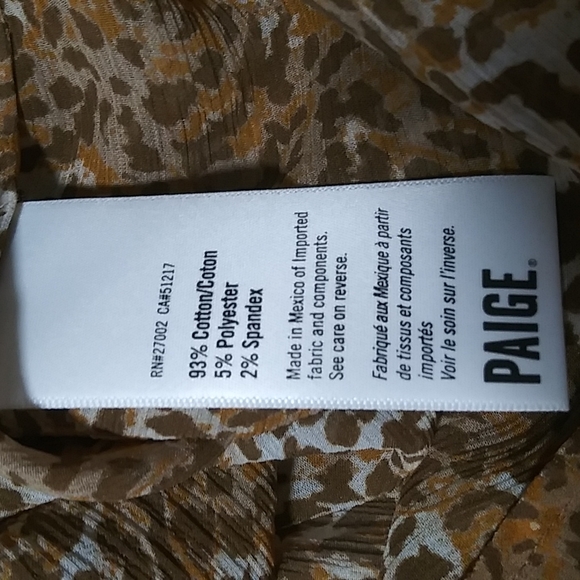 NWOT. PAIGE animal print top. - Picture 7 of 15